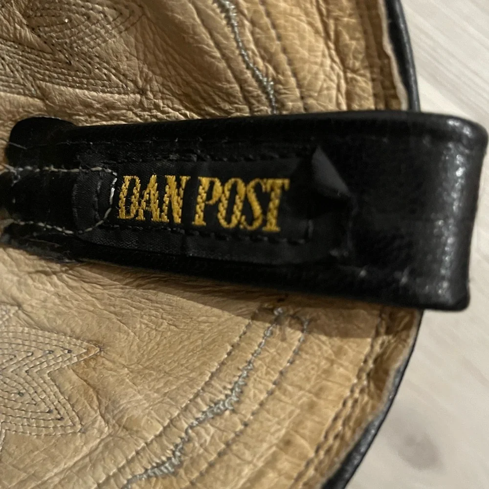 Vintage Dan Post Black Cowboy Boots - Picture 7 of 8